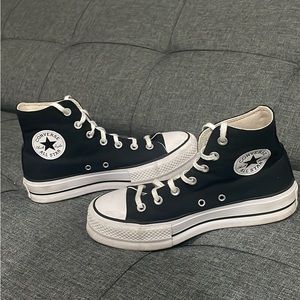 Black platform converse